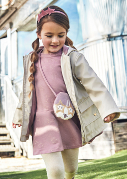 Dívčí bavlnené šaty s kabelkou 